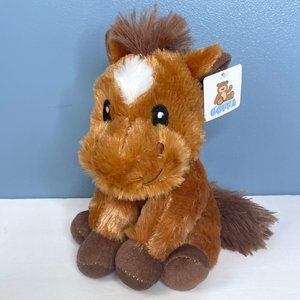 Goffa Beautifully‎ Detailed Horse Soft Cuddly Lovey 7" Plush Stuffed Animal Toy